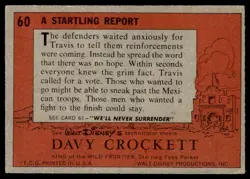 1956 TOPPS DAVEY C ROCKETT A STARTLING REPORT #60 - Image 2