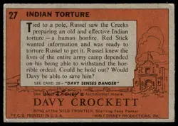 1956 TOPPS DAVEY C ROCKETT INDUAN TORTURE #27 - Image 2