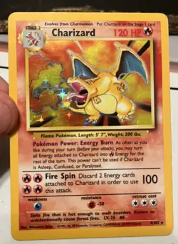 Pokemon TCG Charizard Holo Rare #4/102 Base Set Unlimited WOTC 1999 - Image 1