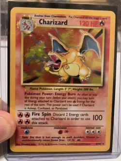 Pokemon TCG Charizard Holo Rare #4/102 Base Set Unlimited WOTC 1999 - Image 3