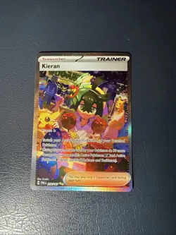 Pokemon TCG Twilight Masquerade Kieran Special Illustration Rare 218/167 NM - Image 1
