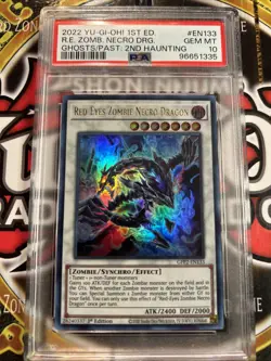 YuGiOh RED-EYES ZOMBIE NECRO DRAGON #GFP2-EN133🔥PSA 10🔥1st ED-2022 ULTRA RARE - Image 1