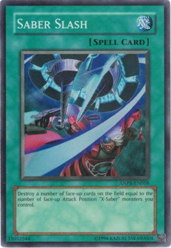 Yu-Gi-Oh! Saber Slash (NM) Unlimited edition Super Rare ANPR-EN058 - Image 1