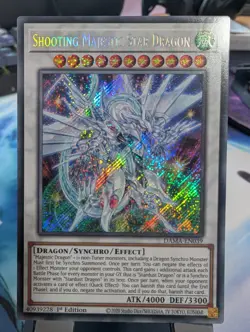 YuGiOh! Shooting Majestic Star Dragon DAMA-EN039 Secret Rare 1st Ed - Image 1