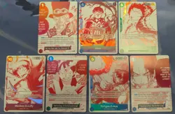 2025 3rd Anniversary One Piece TCG Treasure Campaign Pack Mint Set of 7 - Image 1