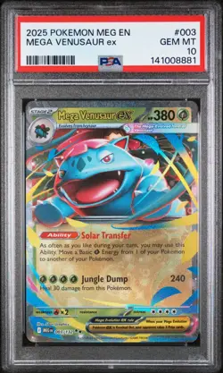 Pokemon Mega Venusaur ex Evolutions #003 Graded Card PSA 10 - Image 1