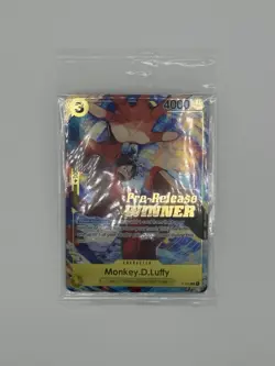 Monkey D. Luffy P-036 Pre-Release Winner Promo One Piece Card Game (SEALED) - Image 1