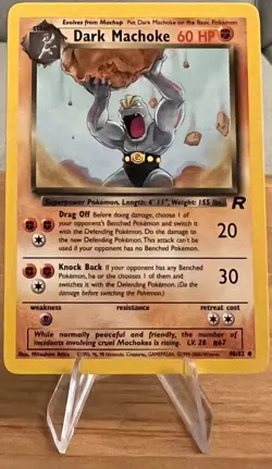 Dark Machoke #67 Non-Holo Pokemon Card LP 40/82 Uncommon Team Rocket Set 2000 - Image 3