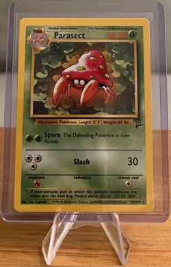 Parasect #47 Non-Holographic Pokemon Card LP - 55/130 Base Set 2 Uncommon 2000 - Image 1
