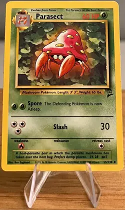 Parasect #47 Non-Holographic Pokemon Card LP - 55/130 Base Set 2 Uncommon 2000 - Image 3