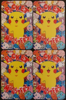 4 X Vintage Clefairy Pokemon Televi-Kun Promo Game Cards - Image 2