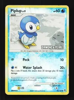 Piplup 93/130 HP Diamond & Pearl English Pokemon Card TCG - Image 1