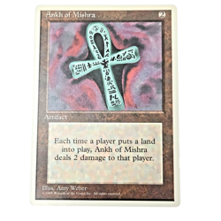 MTG Ankh of Mishra 4th Edition 4ED Uncommon Colorless Artifact Damage Play Land - Image 1