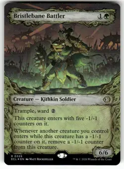 Bristlebane Battler (Showcase) 325 NM Foil MTG Lorwyn Eclipsed Magic - Image 1