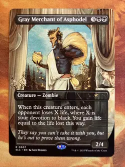 MTG Borderless Gray Merchant of Asphodel Secret Lair: An Encyclopedia of MagicT - Image 1
