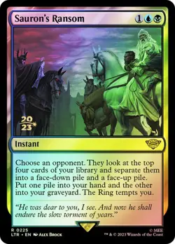 Magic The Gathering MTG SAURON'S RANSOM FOIL The Lord of the Rings Prerelease NM - Image 1