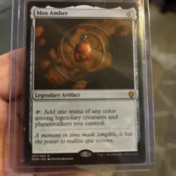 Mox Amber - MTG - DOM - Near Mint and lotus Bloom - Image 1