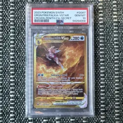 Pokemon TCG: Palkia VSTAR GG67/GG70 Crown Zenith Gold PSA 10 GEM MT - Image 1