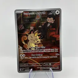Team Rocket's Meowth 203/182 Sv10: Destined Rivals Holo Pokemon - Image 1
