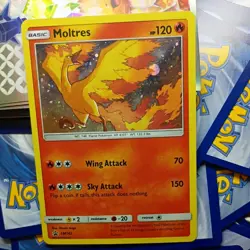 Pokemon TCG. Moltres SM143 Sun & Moon Black Star Promo Cosmos Holo (NEAR... - Image 1