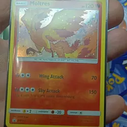 Pokemon TCG. Moltres SM143 Sun & Moon Black Star Promo Cosmos Holo (NEAR... - Image 2