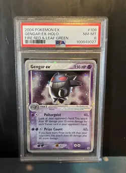 2004 POKEMON EX FIRE RED & LEAF GREEN #108 GENGAR EX-HOLO PSA 8 - Image 1