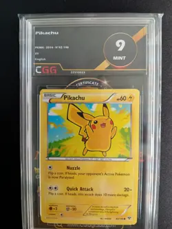 Carte pokemon Pikachu gradee CGG 9 Mint ENGLISH Xy 42/146 22510023 - Image 1