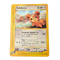 Pokemon Teddiursa Skyridge SK 109/144 Common Colorless Basic Suprise Attack Rage - Image 1