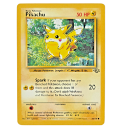 Pikachu Basic Pokemon 60/64 Common Lightning Jungle 1999 Light Play - Image 1