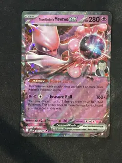 🔥 Team Rocket’s Mewtwo ex #081/182 SV10: Destined Rivals 🧠✨ Pokemon TCG Holo - Image 1