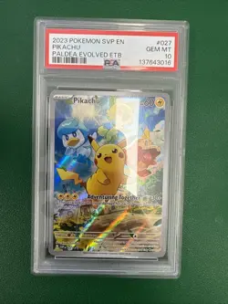 2023 Pokemon Scarlet & Violet Promo Pikachu Paldea Evolved PSA 10 ( New Cert) - Image 1