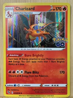 Charizard 010/078 Pokemon GO TCG Holo rare, Near Mint - Image 2
