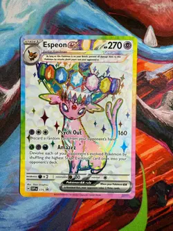 Pokemon TCG Espeon ex SVP 175 Scarlet & Violet Black Star Promo Full Art NM 6 - Image 1