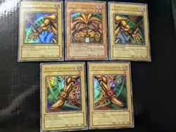 YU-GI-OH UNLIMITED LOB EXODIA SET HEAVILY PLAYED/DAMAGED PLEASE SEE PHOTOS - Image 1
