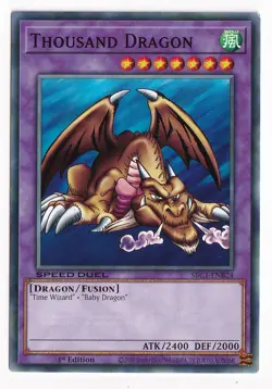 Yugioh Thousand Dragon SBC1-ENB24 Speed Duel Streets of Battle City 1st Edition - Image 1