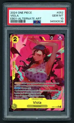PSA 10 Viola EB01-052 Alt Art One Piece Memorial Collection English - Image 1