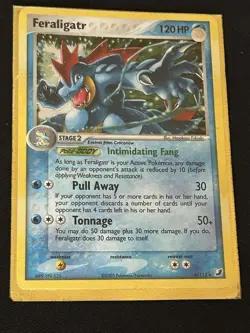 This is a Feraligatr Pokemon trading card from the 2005 Unseen Forces set - Image 1