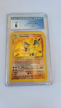 CGC 6 Charizard 1999 Base Set 4/102 Holo Pokemon Card - Image 1