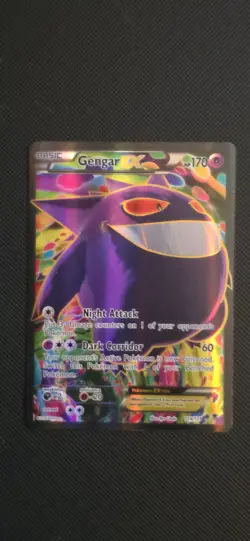 Pokemon Gengar-EX TCG Full Art Ultra Rare Card Phantom Forces 114/119 Holo - Image 1