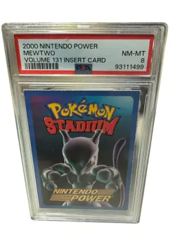 2000 Nintendo Power Pokemon Stadium Mewtwo Insert Card PSA 8 Pop 1 None Higher - Image 1
