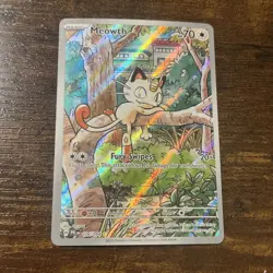 Meowth 106/146 Phantasmal Flames Illustration Rare Holo Pokemon TCG Card NM - Image 1