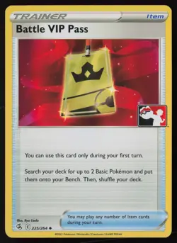 Pokemon Battle VIP Pass 225/264 Prize Pack Series Cards Holo Pack Fresh - NM - Image 1