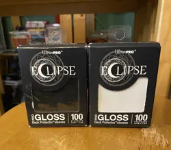 Ultrapro Eclipse Gloss Deck Protector Sleeves Black/white 2 Pc Set - Image 1