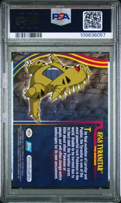 2001 TOPPS POKEMON JOHTO LEAGUE CHAMPIONS #248 TYRANITAR PSA 5 - Image 2