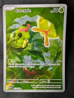 Pokemon TCG Caterpie Scarlet & Violet-151 172/165 Holo Illustration Rare - NM - Image 2