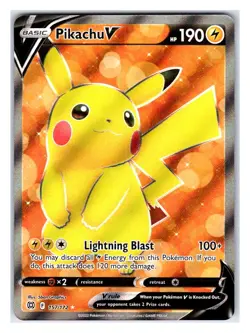 Pokemon TCG - Pikachu V (Full Art) - SWSH09: Brilliant Stars 157/172 Ultra Rare - Image 1
