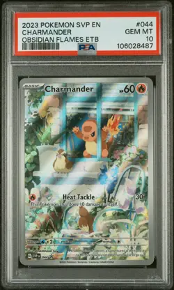 Charmander Obsidian Flames Etb Pokemon Svp En-Sv Black Star Promo 044 PSA 10 - Image 1