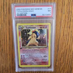 2000 POKEMON NEO GENESIS 1ST EDITION #17 TYPHLOSION-HOLO PSA 7 - Image 2