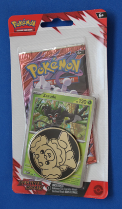POKEMON DESTINED RIVALS BOOSTER PACK WITH ZARUDE PROMO AND COIN SEALED - Image 1