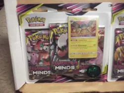 Pokemon UNIFIED MINDS 2-X-3 Pack Blister With Both Promos 6 Packs - Image 2